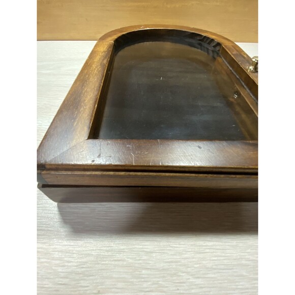 Vintage Wood Arch Top Glass Door Wall Display Case Shadow Box Rare 8" X 12" - Picture 6 of 9